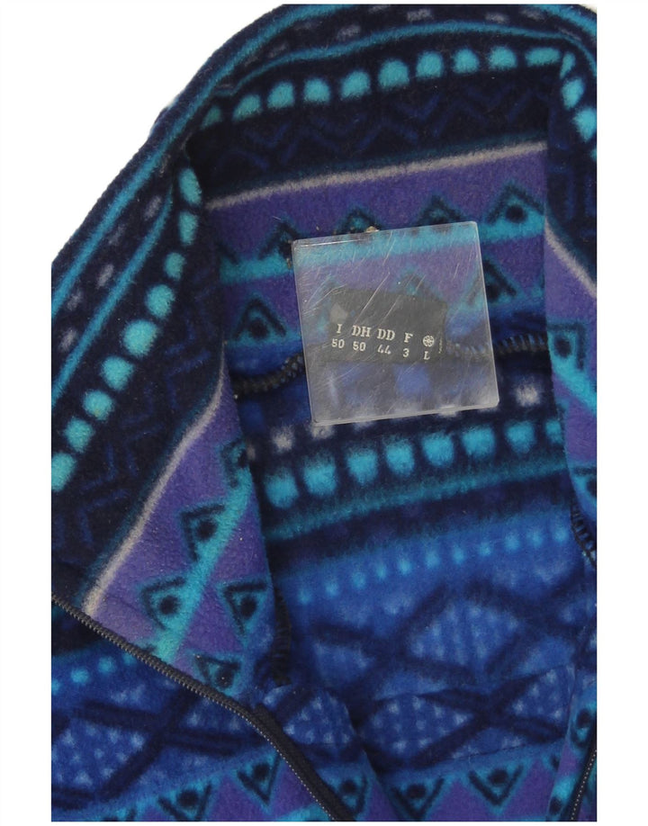 Sportful Maglione in pile da uomo con zip e collo IT 50 Poliestere geometrico blu medio