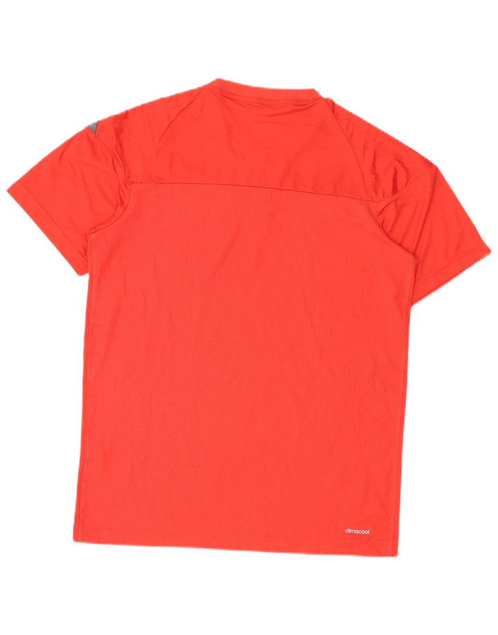 T-shirt ADIDAS da uomo Climacool Top in poliestere color block rosso medio