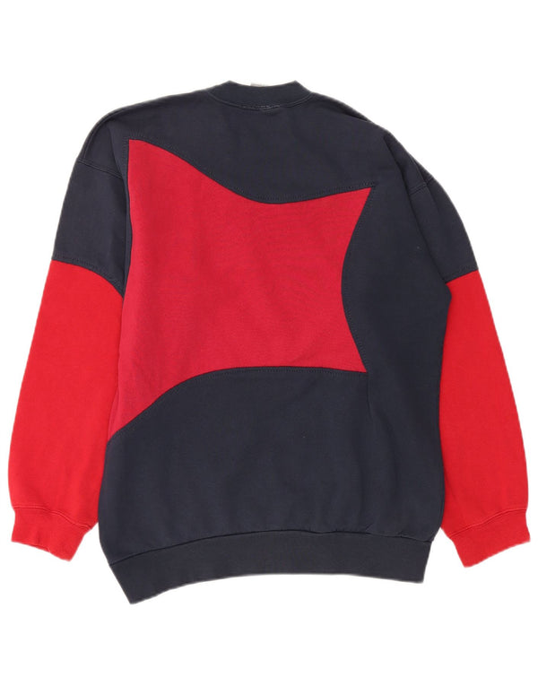 Nike Mens Sweatshirt Jumper UK 39/41 Medium Navy Blue Colourblock