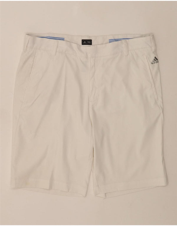 Pantaloncini chino da uomo Adidas W34 Large poliestere bianco