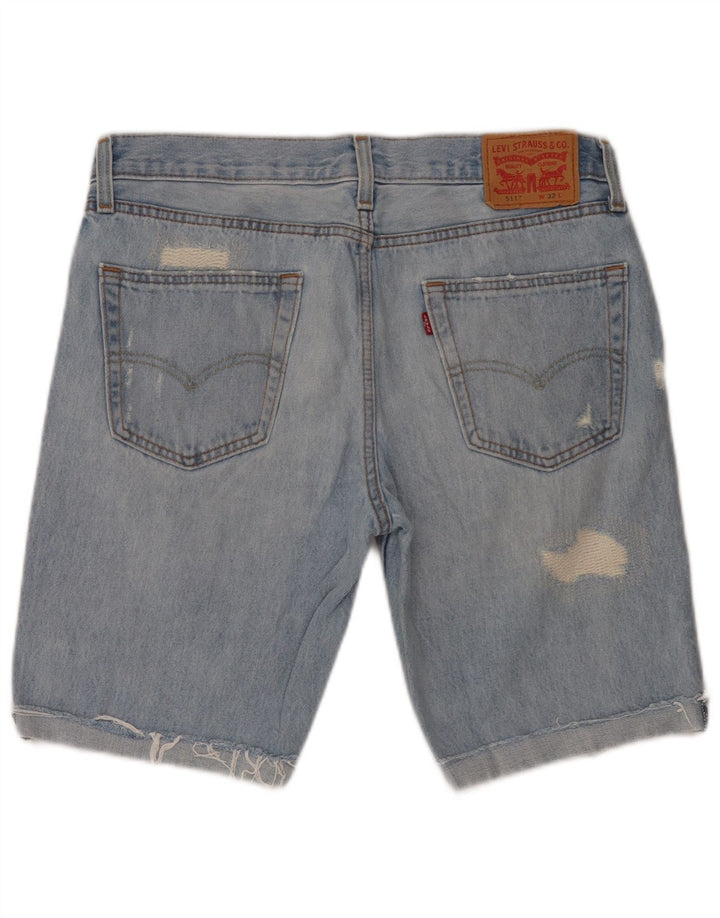 Pantaloncini Levi's da uomo 511 slim fit in denim invecchiato W33 cotone blu medio