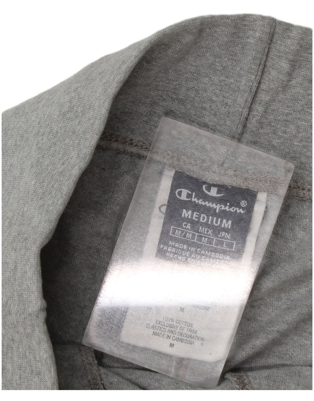 Pantaloncini sportivi grafici da uomo Champion in cotone grigio medio
