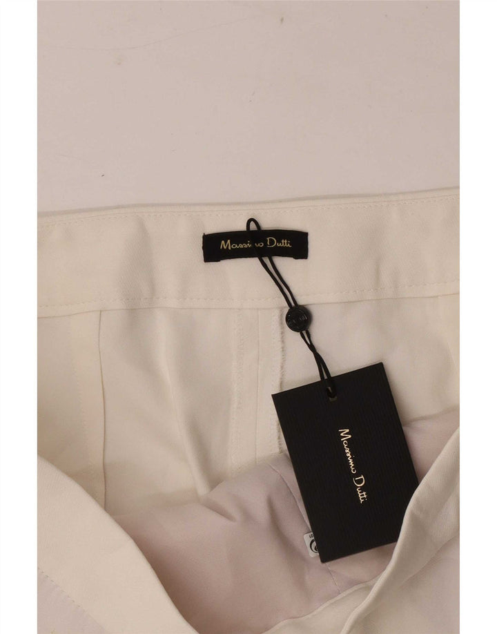 Pantaloni Capri da donna Massimo Dutti EU 42 Large W32 L23 Viscosa bianca