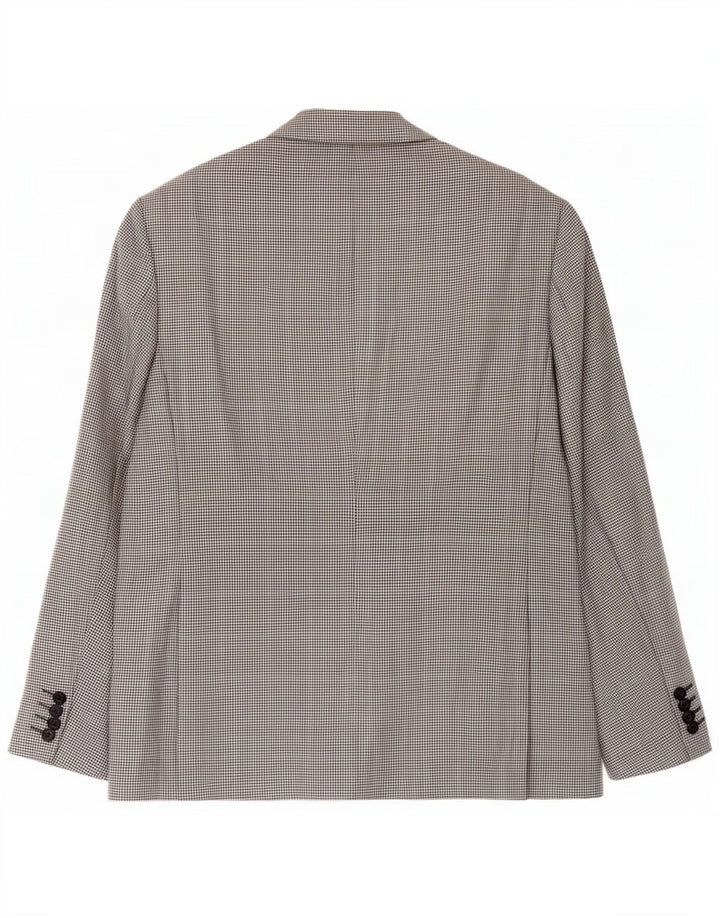 Giacca blazer a 2 bottoni Marks & Spencer da uomo UK 40 media pied de poule nera