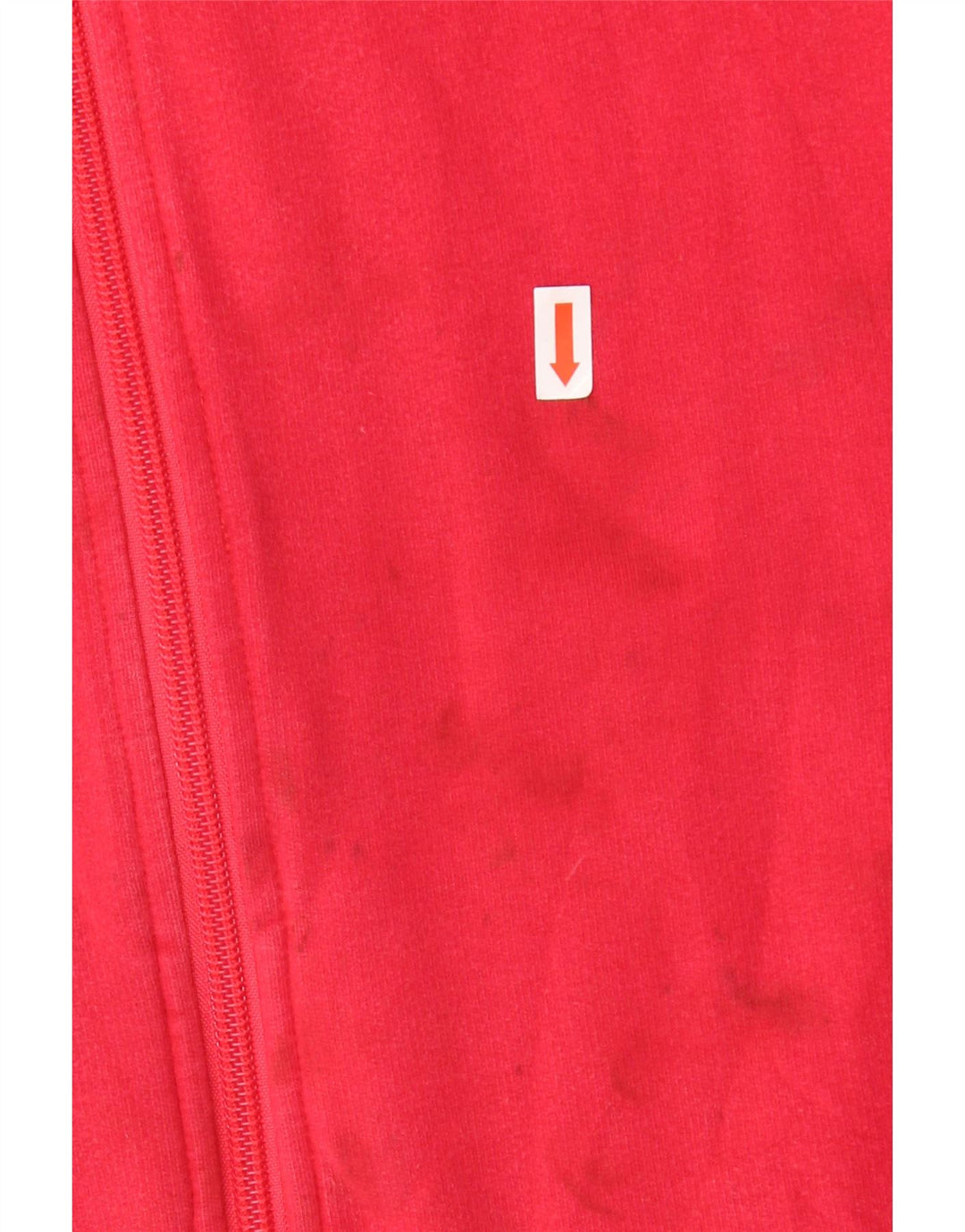 Giacca da tuta da donna ADIDAS UK 12 rosso medio in cotone