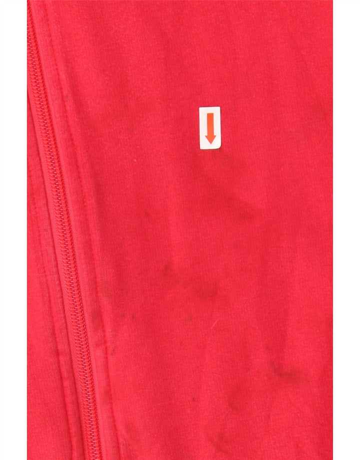 Giacca da tuta da donna ADIDAS UK 12 rosso medio in cotone