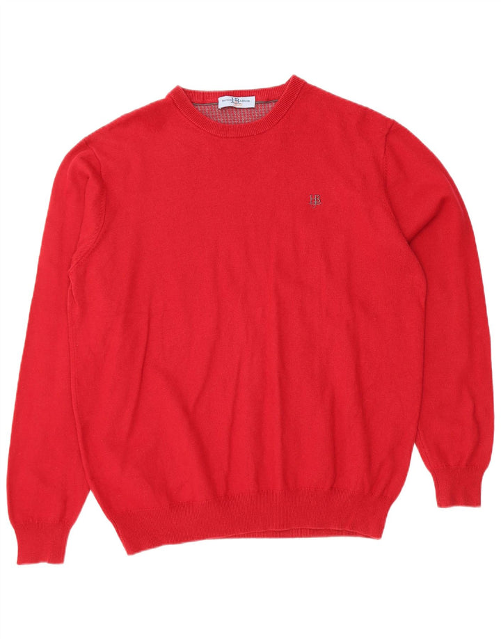 HARMONT & BLAINE Maglione da donna con scollo a barca UK 18 XL Cotone rosso