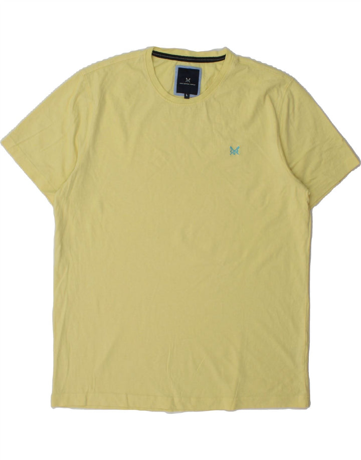 CREW CLOTHING Mens T-Shirt Top Large Yellow Cotton Vintage Crew Clothing and Second-Hand Crew Clothing from Messina Hembry 