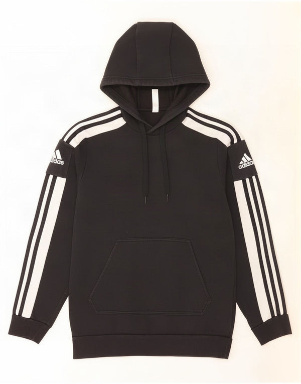 Felpa con cappuccio da uomo Adidas Small in cotone color block nero