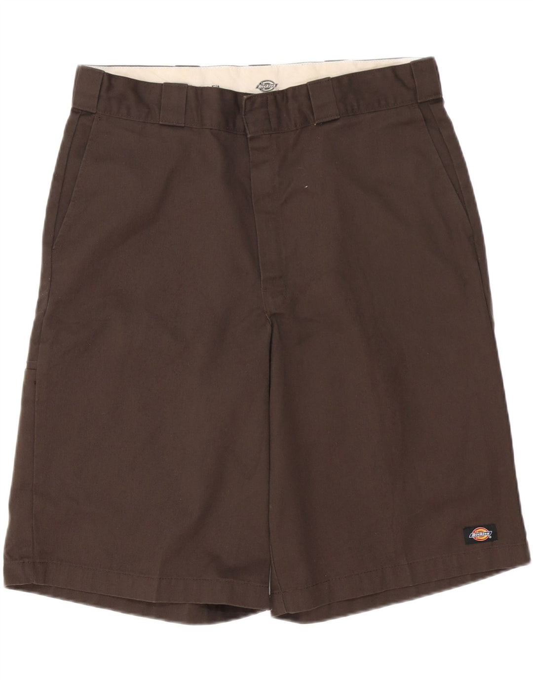 DICKIES Pantaloncini chino larghi da uomo W36 grandi in poliestere marrone