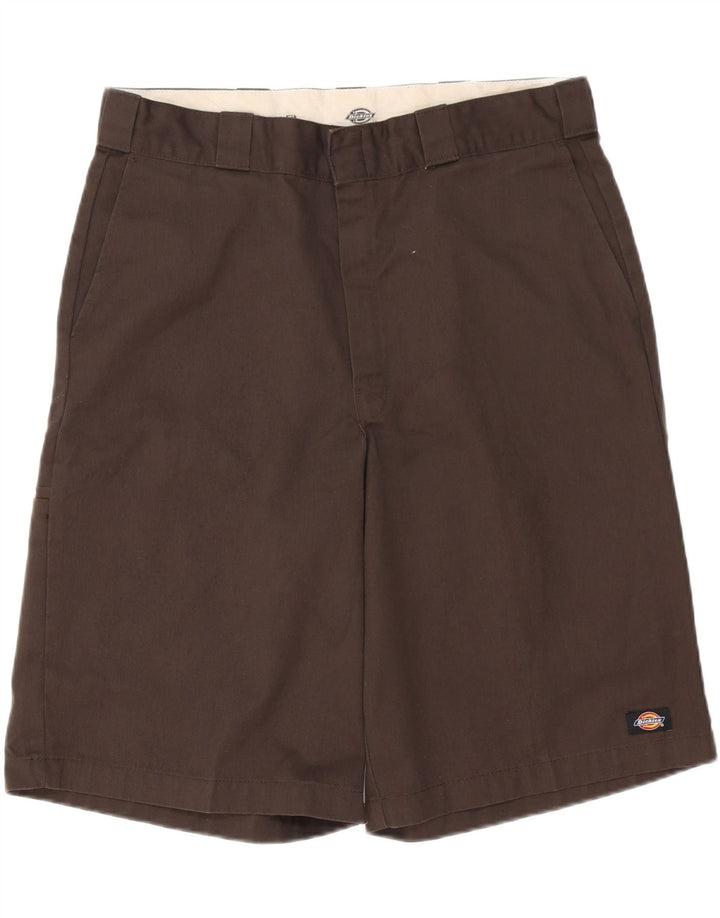 DICKIES Pantaloncini chino larghi da uomo W36 grandi in poliestere marrone