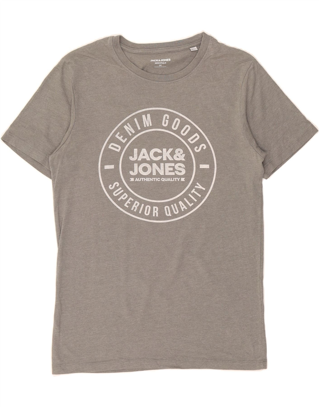 JACK & JONES Mens Graphic T-Shirt Top Medium Grey Cotton Vintage Jack & Jones and Second-Hand Jack & Jones from Messina Hembry 