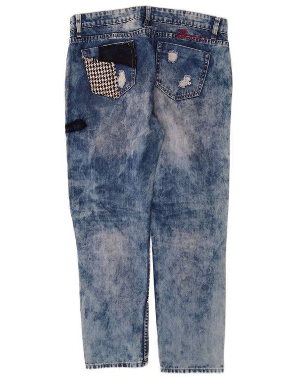 Desigual Jeans affusolati da donna W32 L28 in cotone patchwork blu