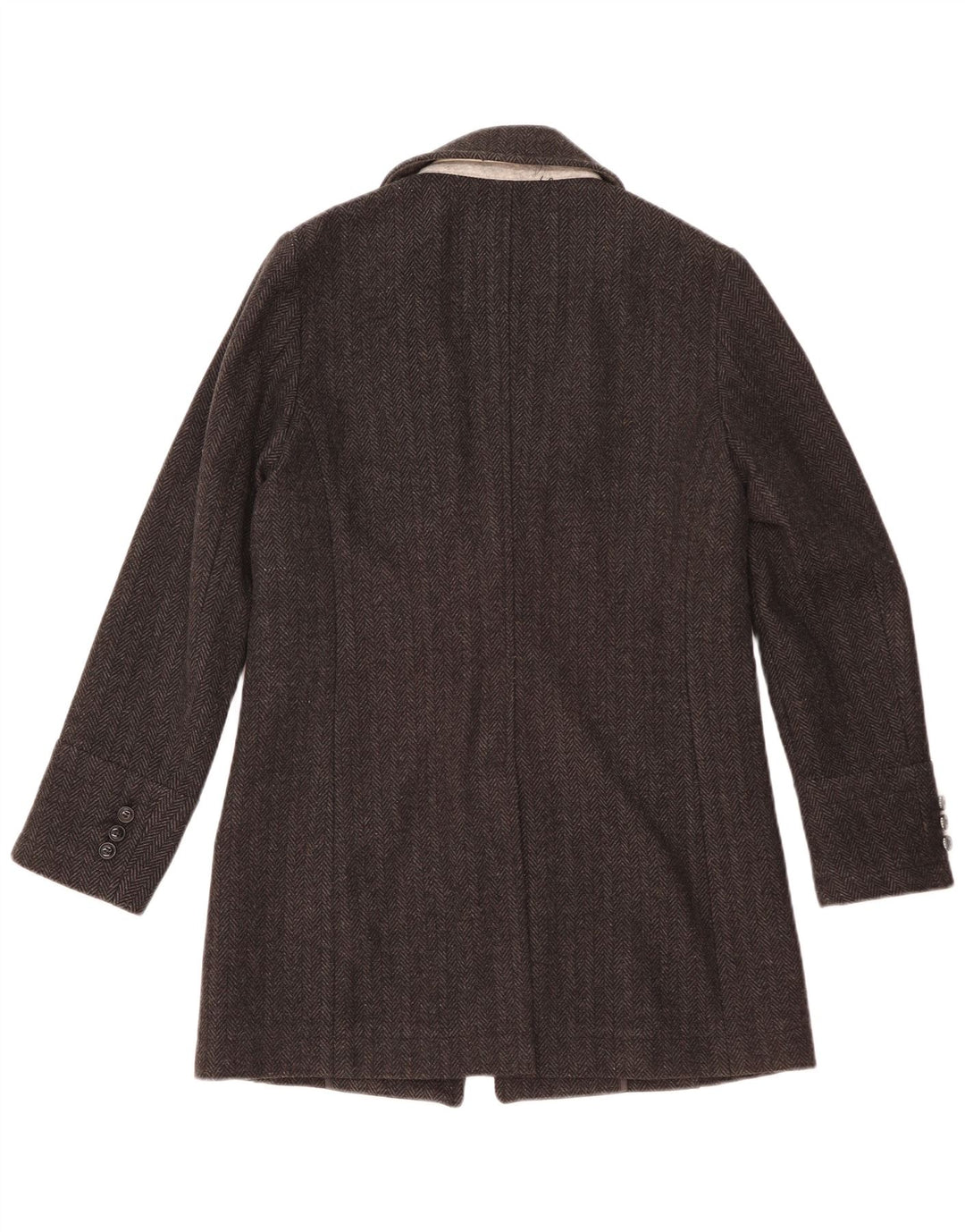 Cappotto da uomo Superdry XS in lana a spina di pesce grigia