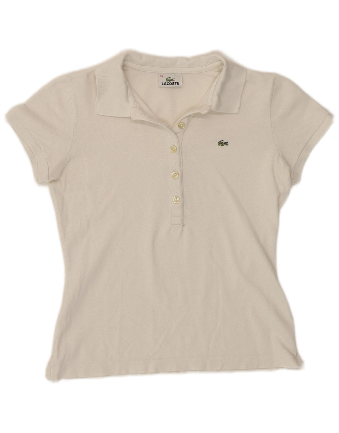 Polo da donna Lacoste taglia 38 media bianca