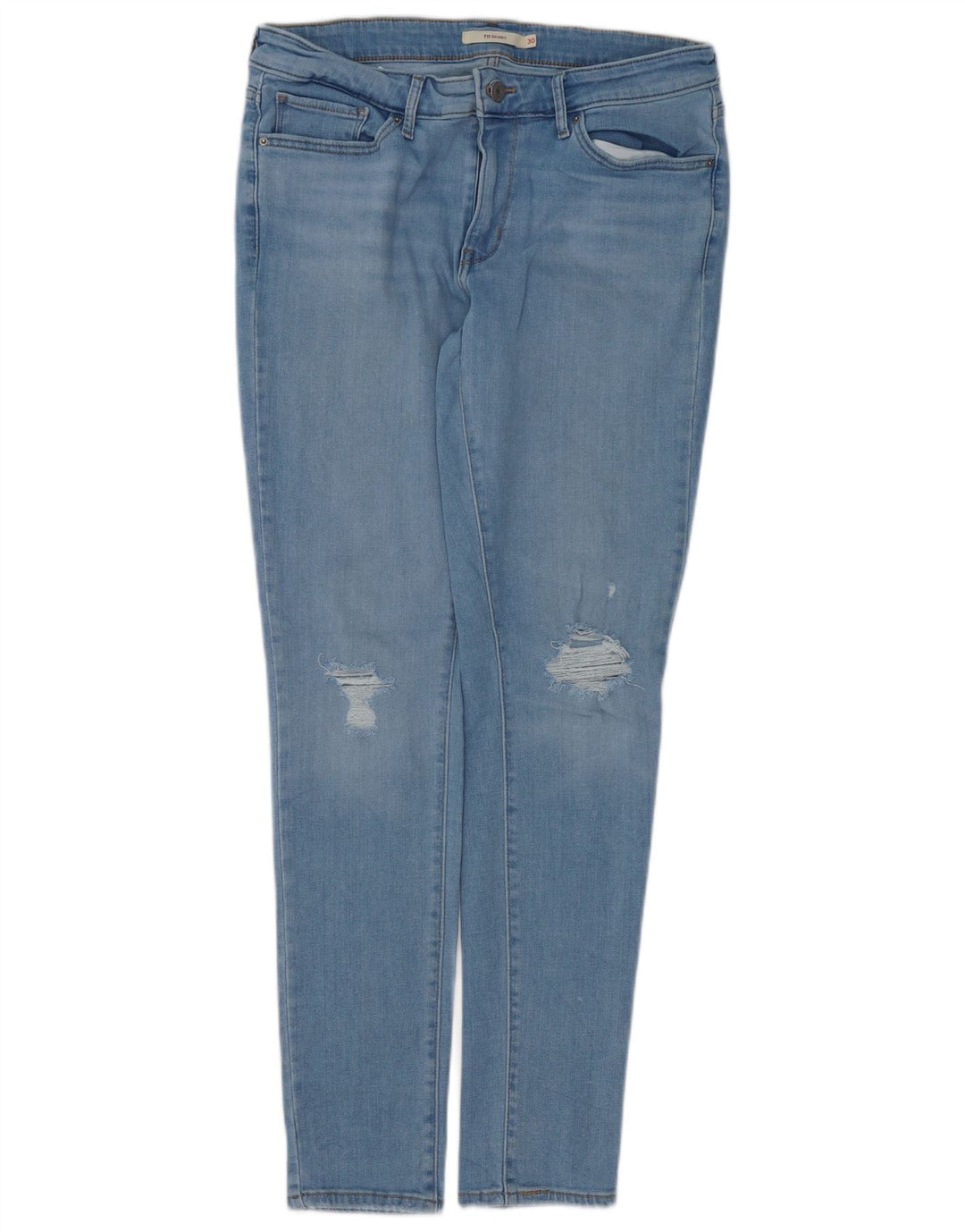 LEVI'S Jeans skinny effetto consumato 711 da donna W30 L30 in cotone blu