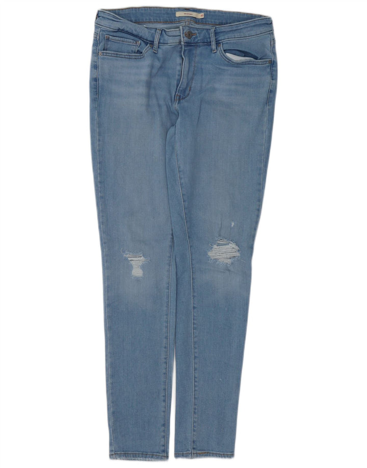 LEVI'S Jeans skinny effetto consumato 711 da donna W30 L30 in cotone blu