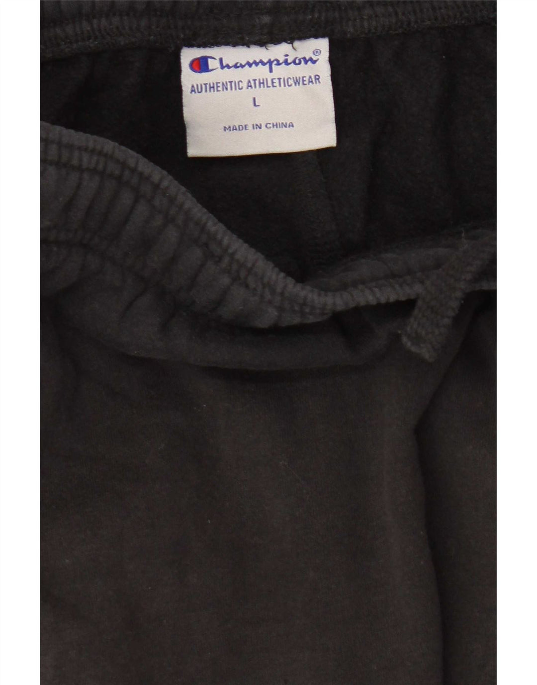 Pantaloni da tuta con grafica Champion da uomo, grandi, in cotone nero