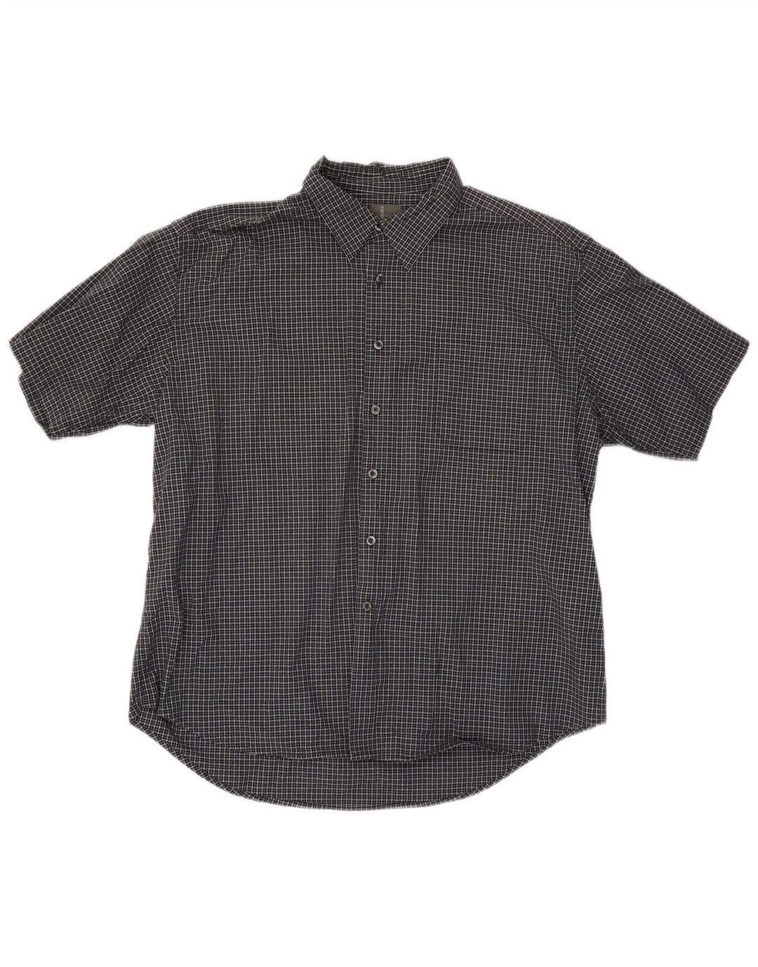 Camicia a maniche corte da uomo Dockers 2XL in cotone a quadri nero