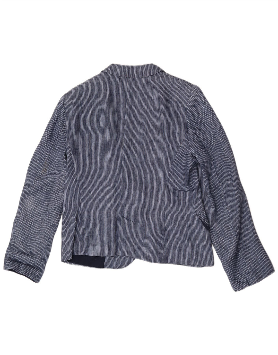 Giacca blazer da donna a 1 bottone Zara UK 18 XL poliestere gessato blu