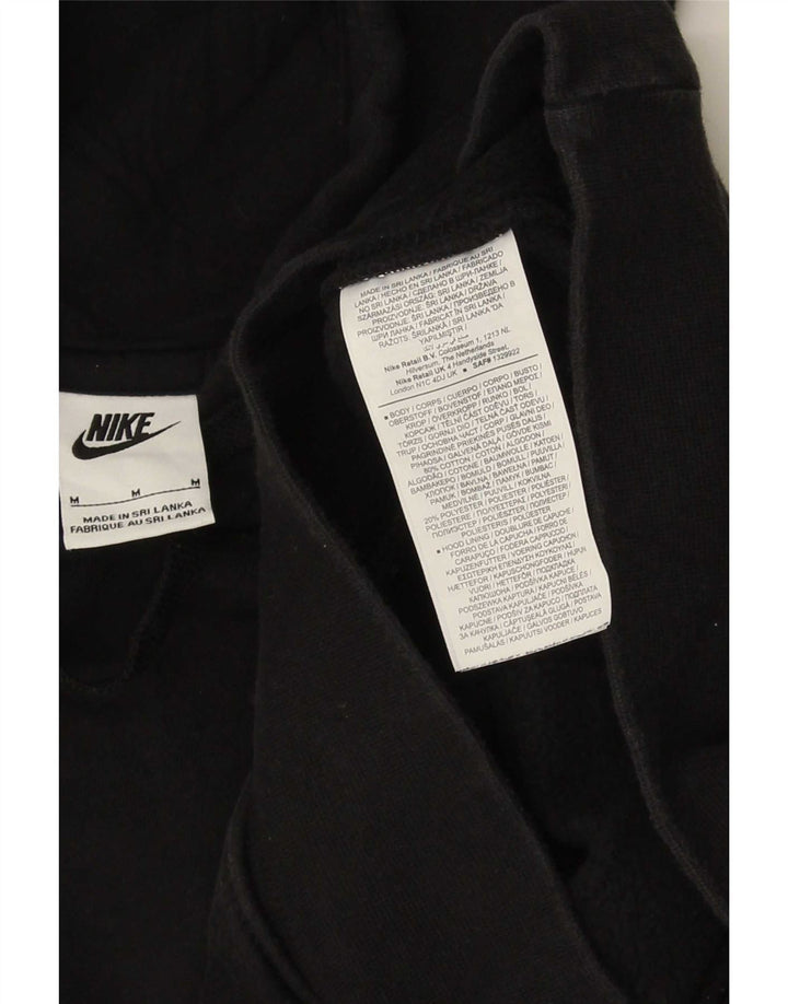 Felpa con cappuccio da uomo Nike, cotone medio nero
