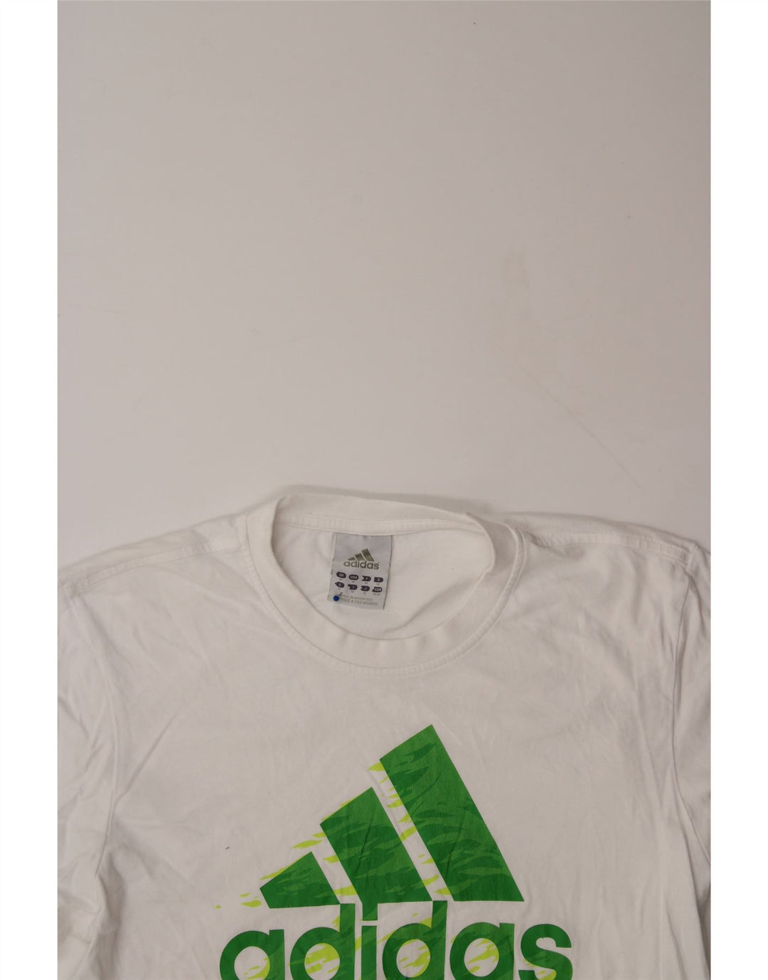 ADIDAS Mens Graphic T-Shirt Top Medium White Cotton Vintage Adidas and Second-Hand Adidas from Messina Hembry 