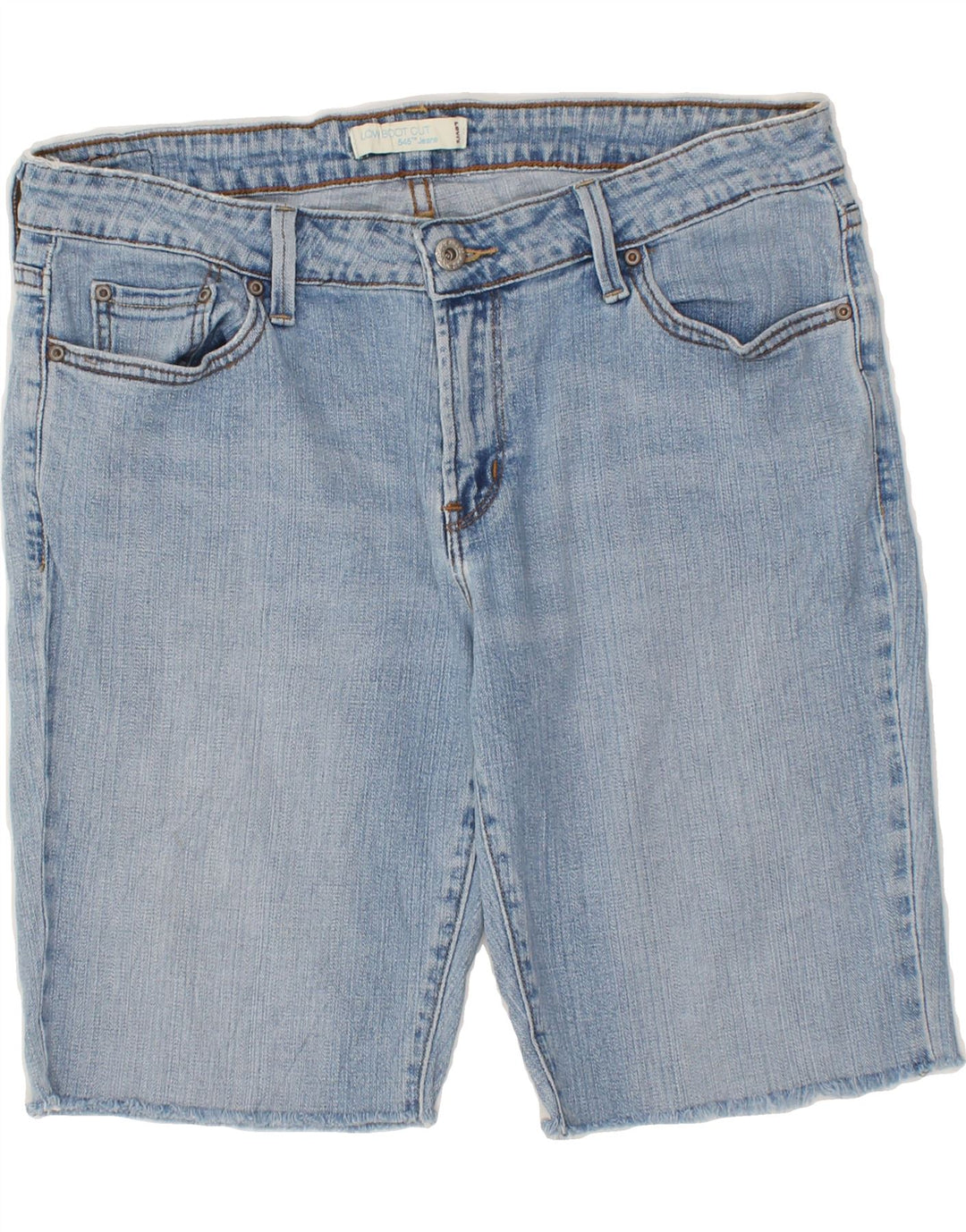 LEVI'S Womens 545 Low Waist Denim Shorts W34 Large Blue Vintage Levi's and Second-Hand Levi's from Messina Hembry 