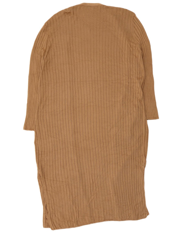 Maglione cardigan lungo da donna Marks & Spencer UK 16 grande marrone