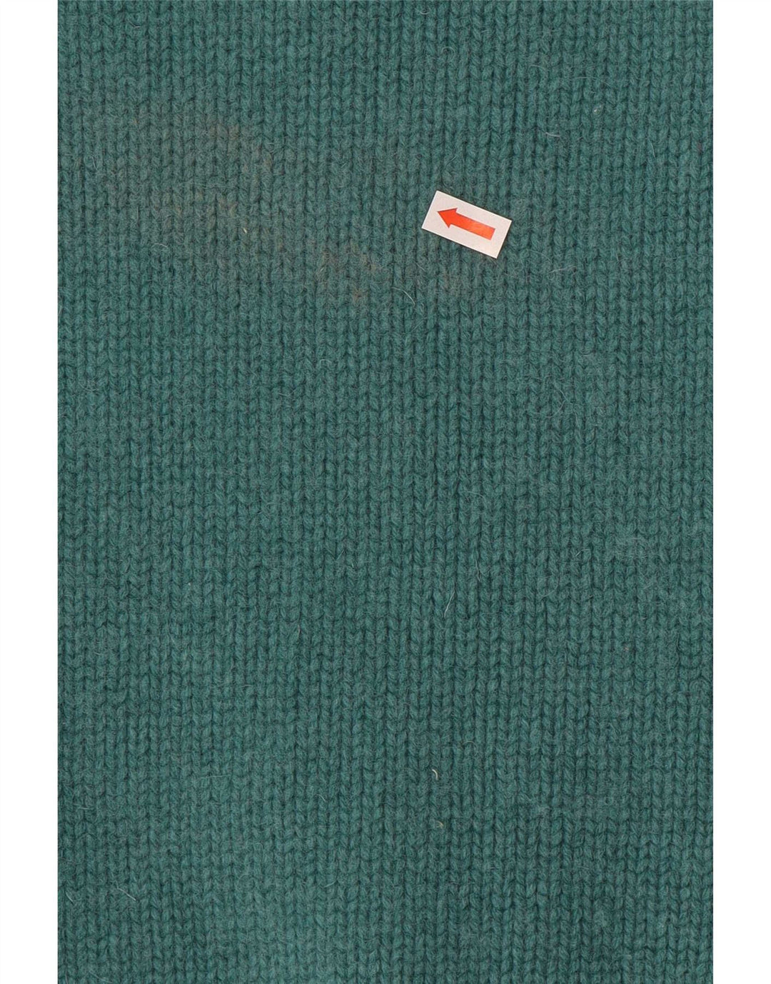 Maglione maglione con collo con zip da donna Weird Fish UK 10 piccolo lana verde