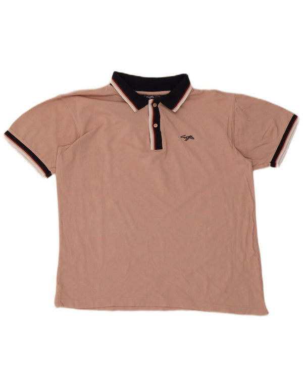 Polo da rugby da uomo Lotto Large in cotone rosa