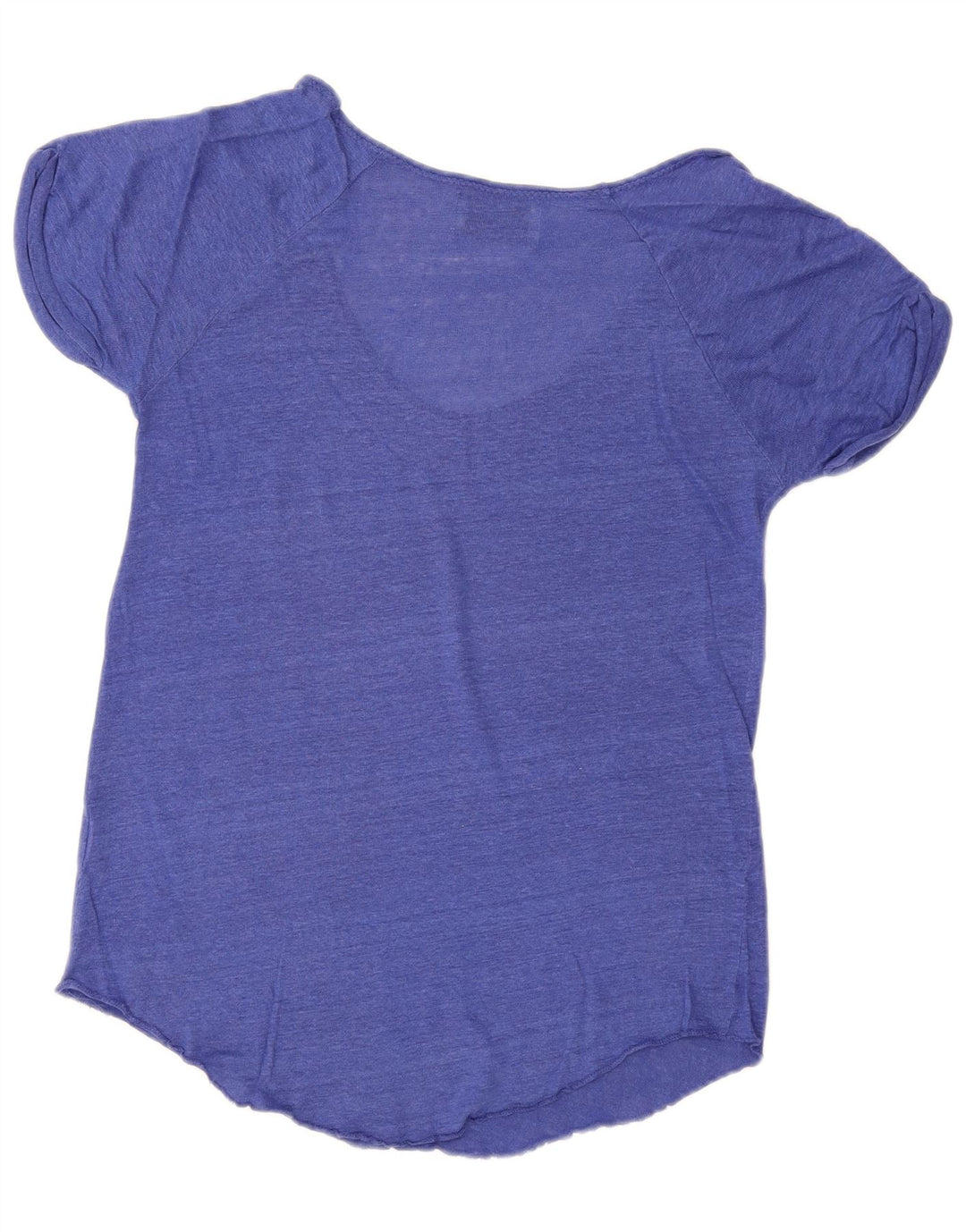 T-shirt Zara da donna Top UK 14 blu medio chiazzato