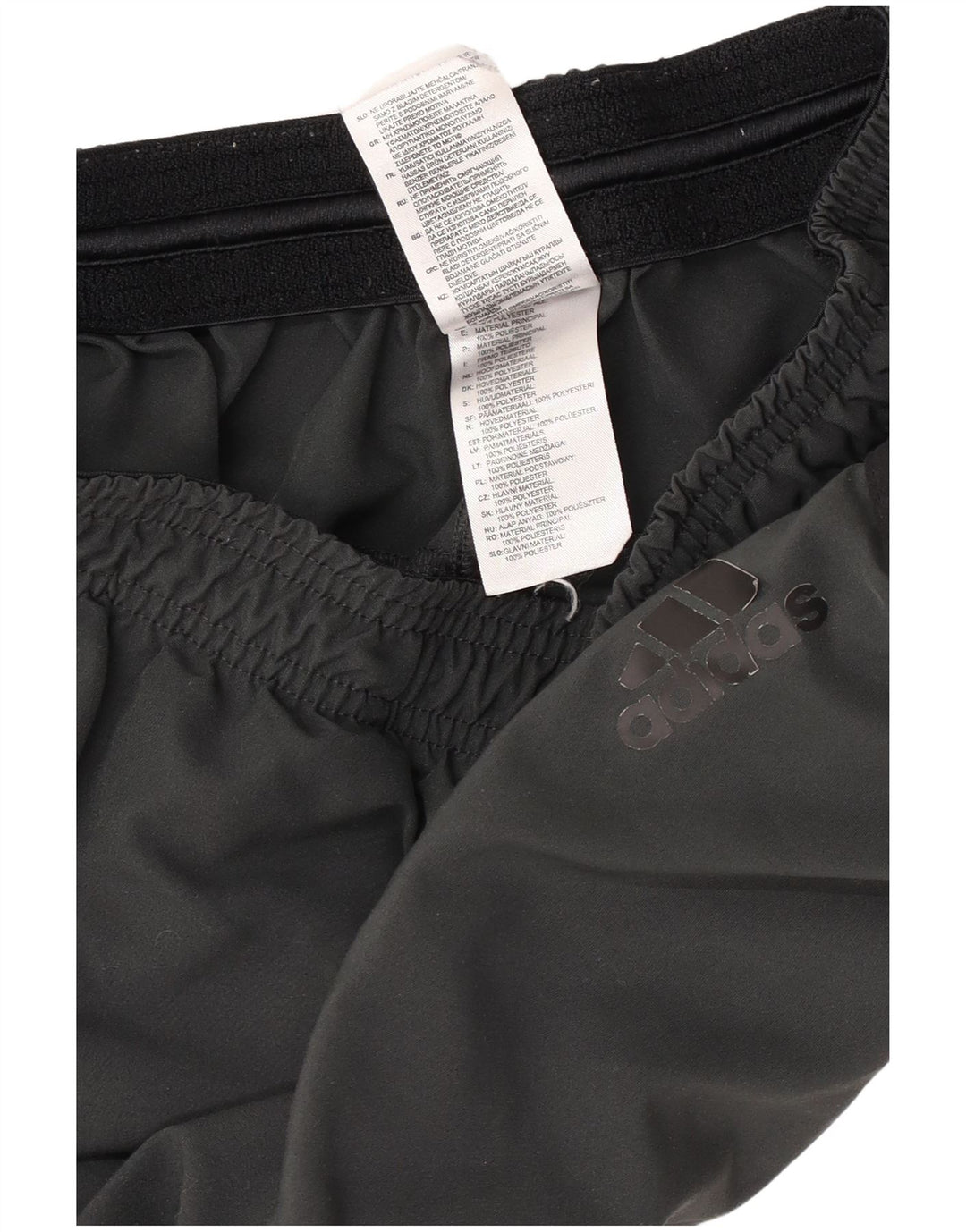 Pantaloncini sportivi Adidas Climalite da uomo piccoli in poliestere grigio