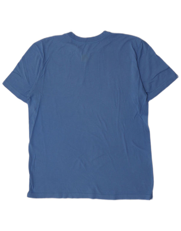 T-shirt grafica Nike da uomo con vestibilità standard, top in cotone blu medio