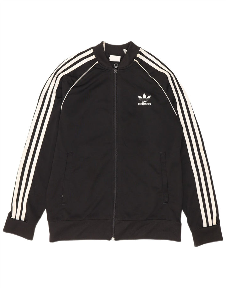 Giacca Top della tuta da ragazzo Adidas 12-13 anni in poliestere nero