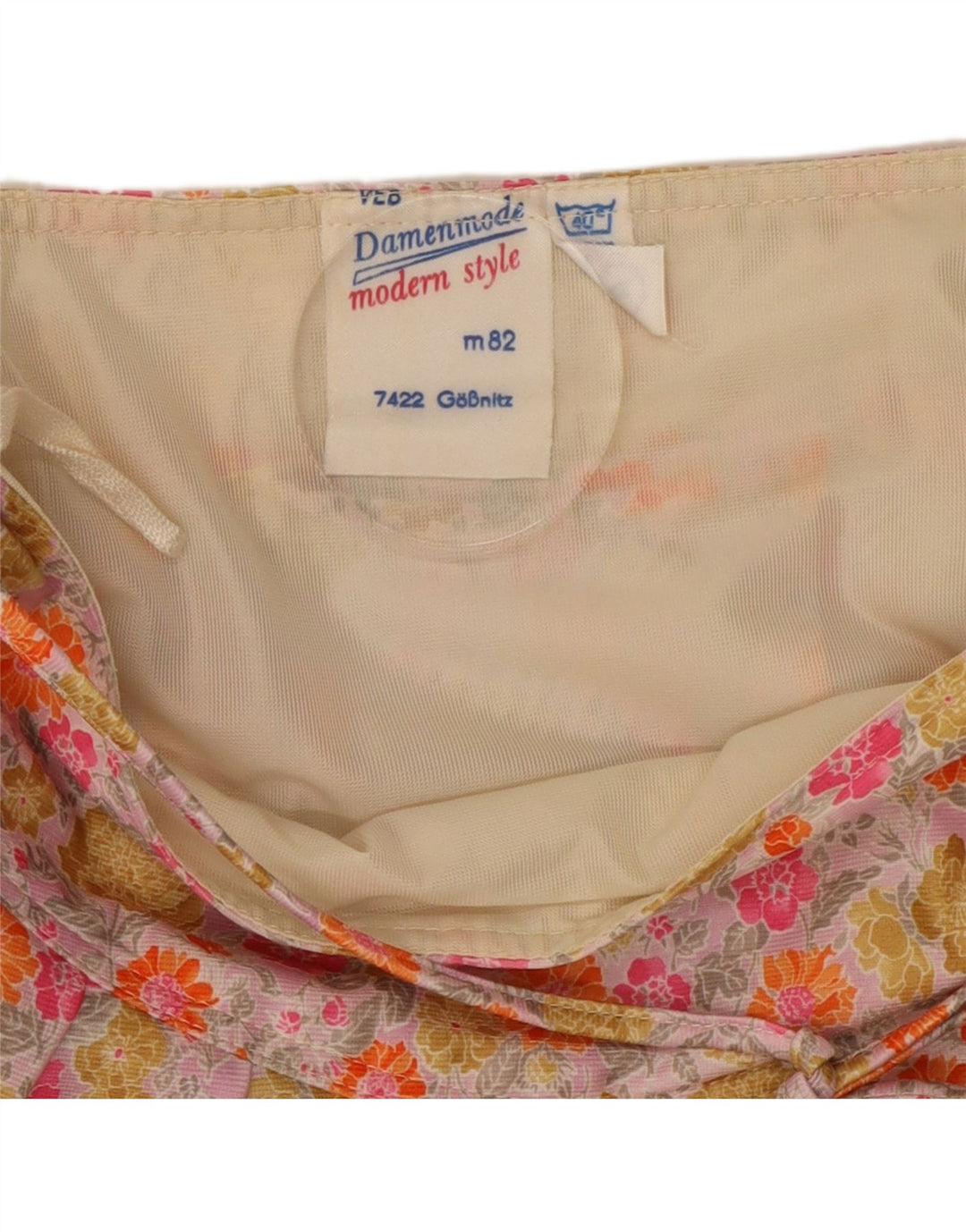 Gonna a trapezio da donna VINTAGE W26 piccolo floreale multicolore