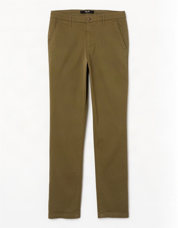 Pantaloni Chino Slim Uomo Liu Jo IT 46 Small W28 L32 Cotone Maculato Kaki