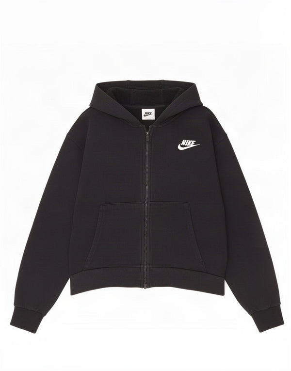 Felpa con cappuccio e zip per ragazze Nike 13-14 anni XL in cotone nero