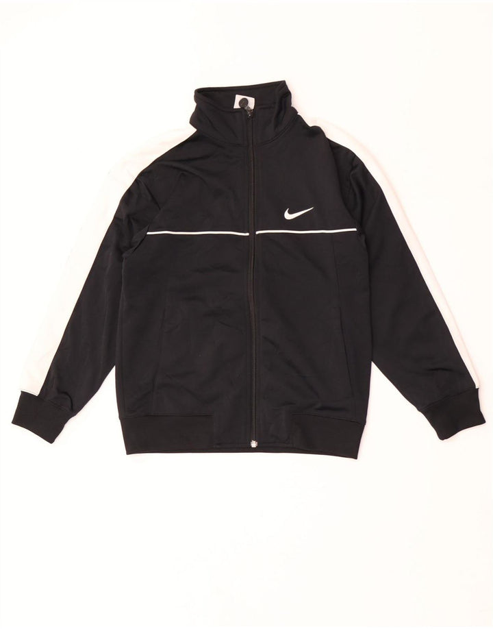 Giacca superiore della tuta da ragazzo Nike 10-11 anni blocco colore nero medio