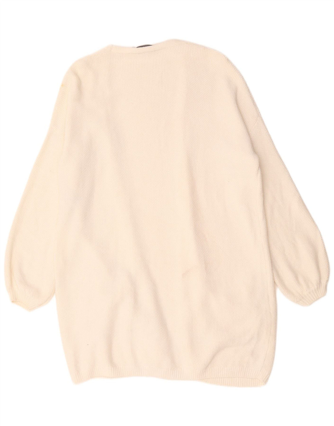 MINT VELVET Maglione cardigan lungo oversize da donna UK 14 Medio Bianco