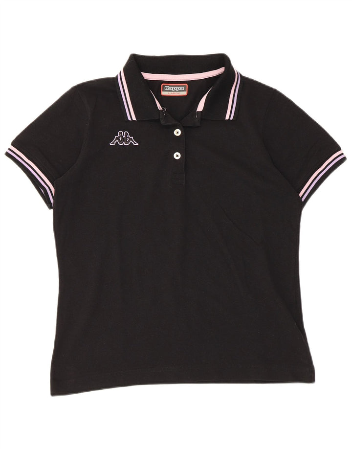 Polo Kappa da donna UK 14 Large Black Colourblock