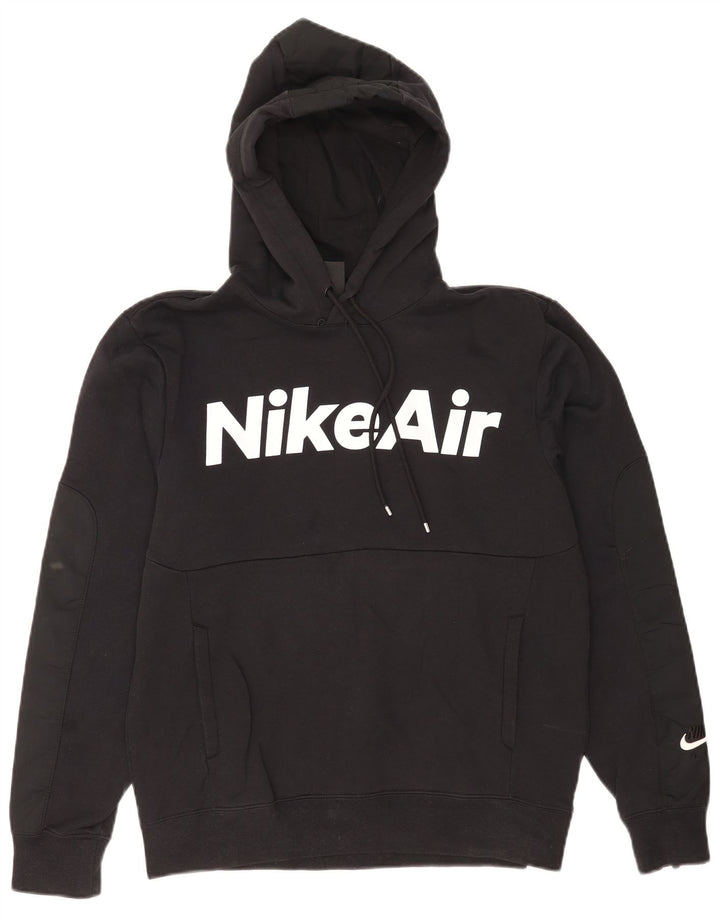 Felpa con cappuccio Nike da uomo con vestibilità grafica regolare, piccola, in cotone nero