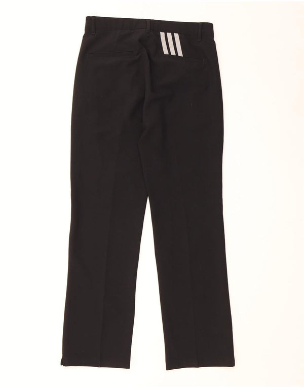 Pantaloni chino dritti Adidas da ragazzo 11-12 anni W28 L27 poliestere nero
