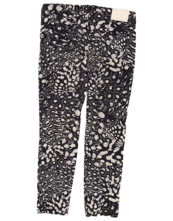 Pantaloni cropped slim fit da donna Armani W31 L27 blu navy maculato