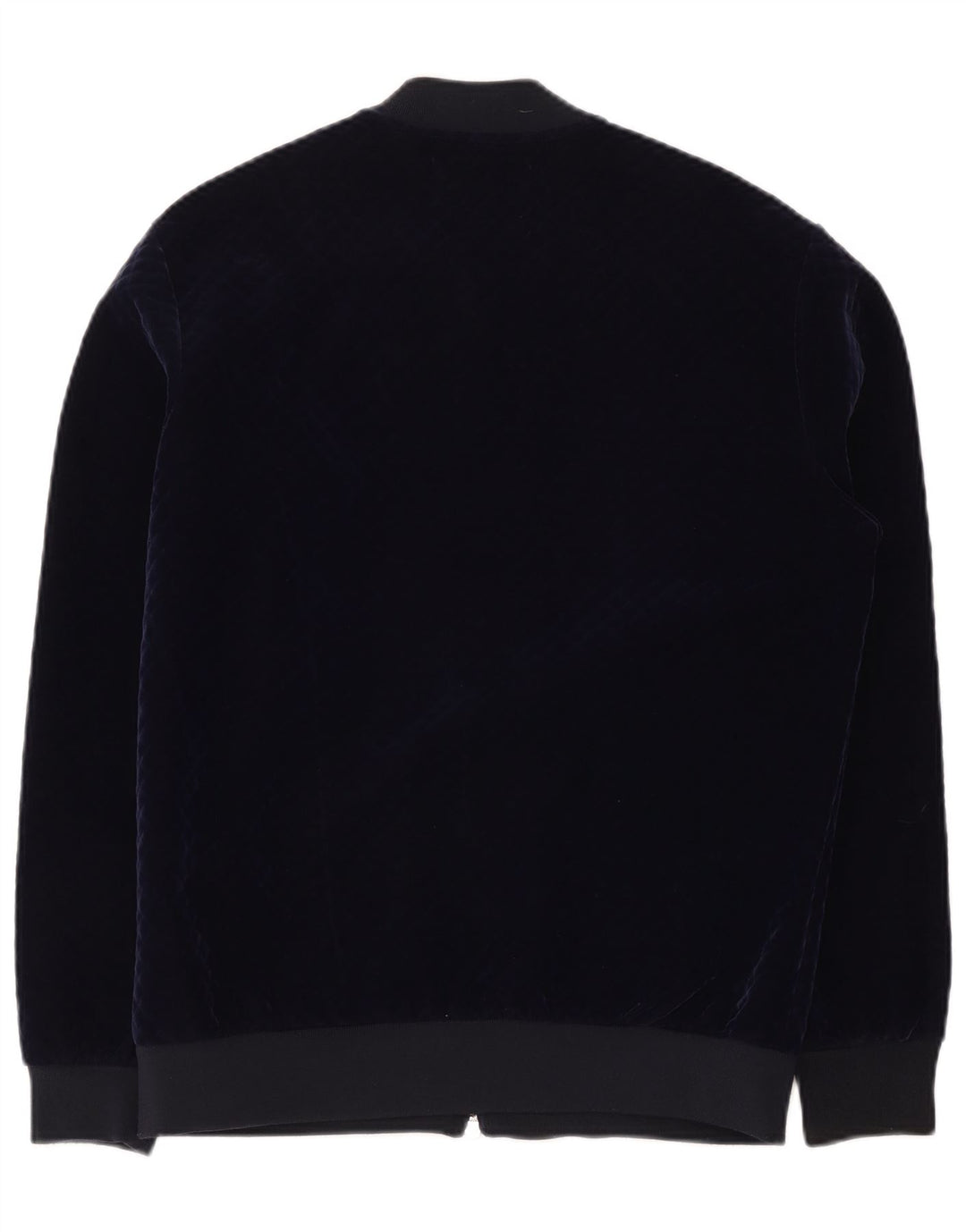 Giubbotto bomber in velluto da uomo Zara UK 40 grande poliestere blu navy