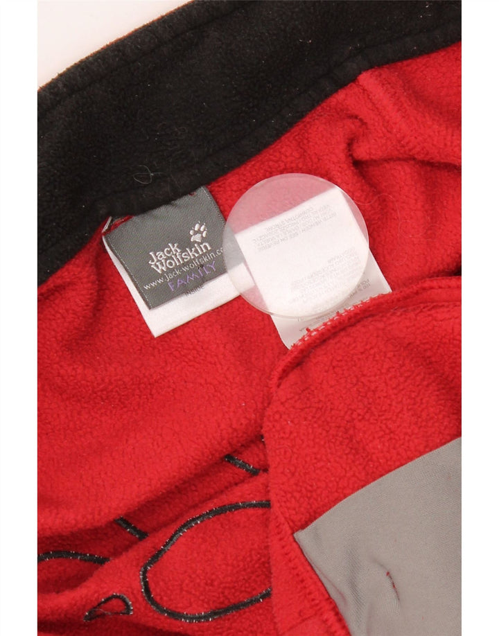 JACK WOLFSKIN Giacca in pile con fodera grafica per ragazze 8-9 anni Poliestere rosso