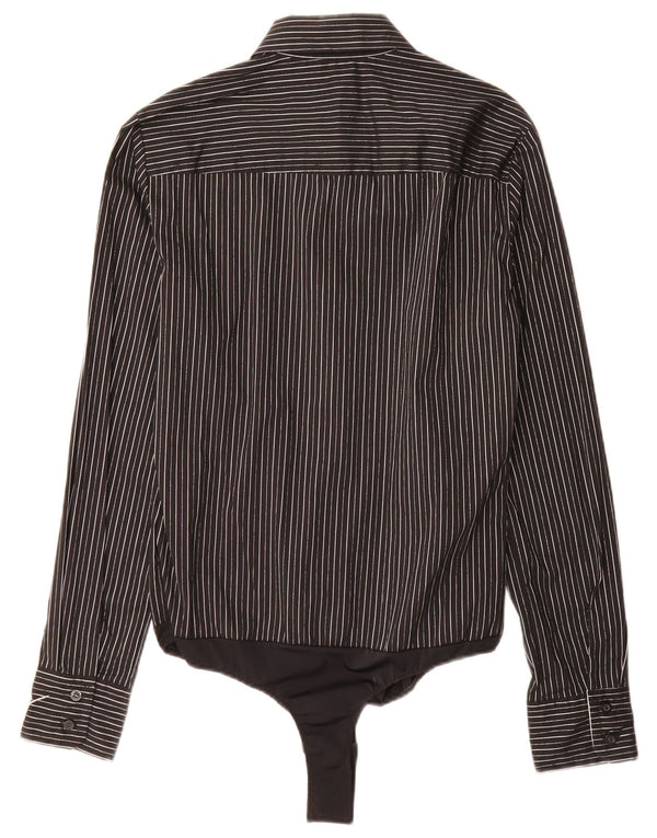 Body camicia a maniche lunghe da donna Iceberg IT 46 grande gessato nero