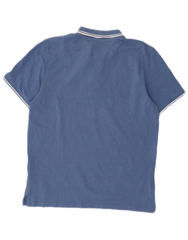 Polo da uomo dalla vestibilità classica Jack Wills in cotone a righe blu medio