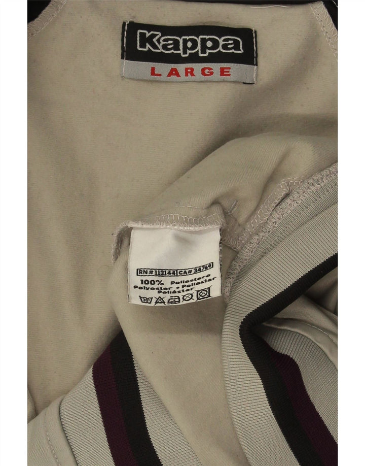 Giacca da tuta da uomo KAPPA grande in poliestere color block grigio