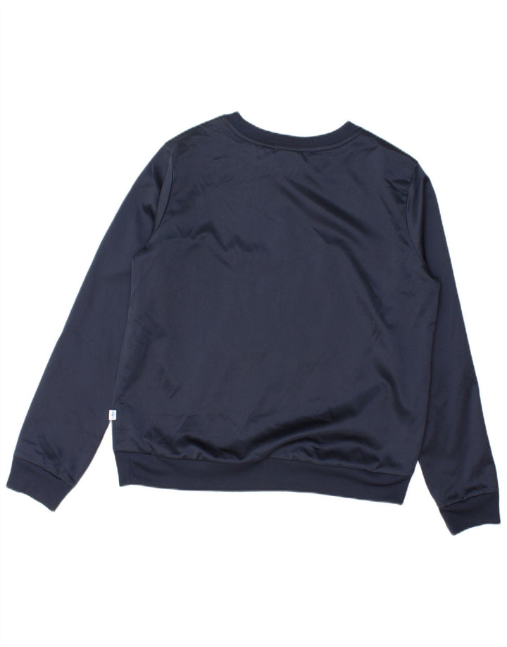 Felpa grafica da donna Adidas Jumper UK 12 Medium Navy Blue Poliestere