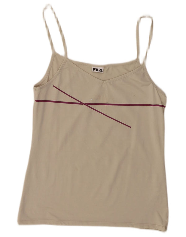 Canotta corta da donna Fila UK 14 Large Beige Poliammide
